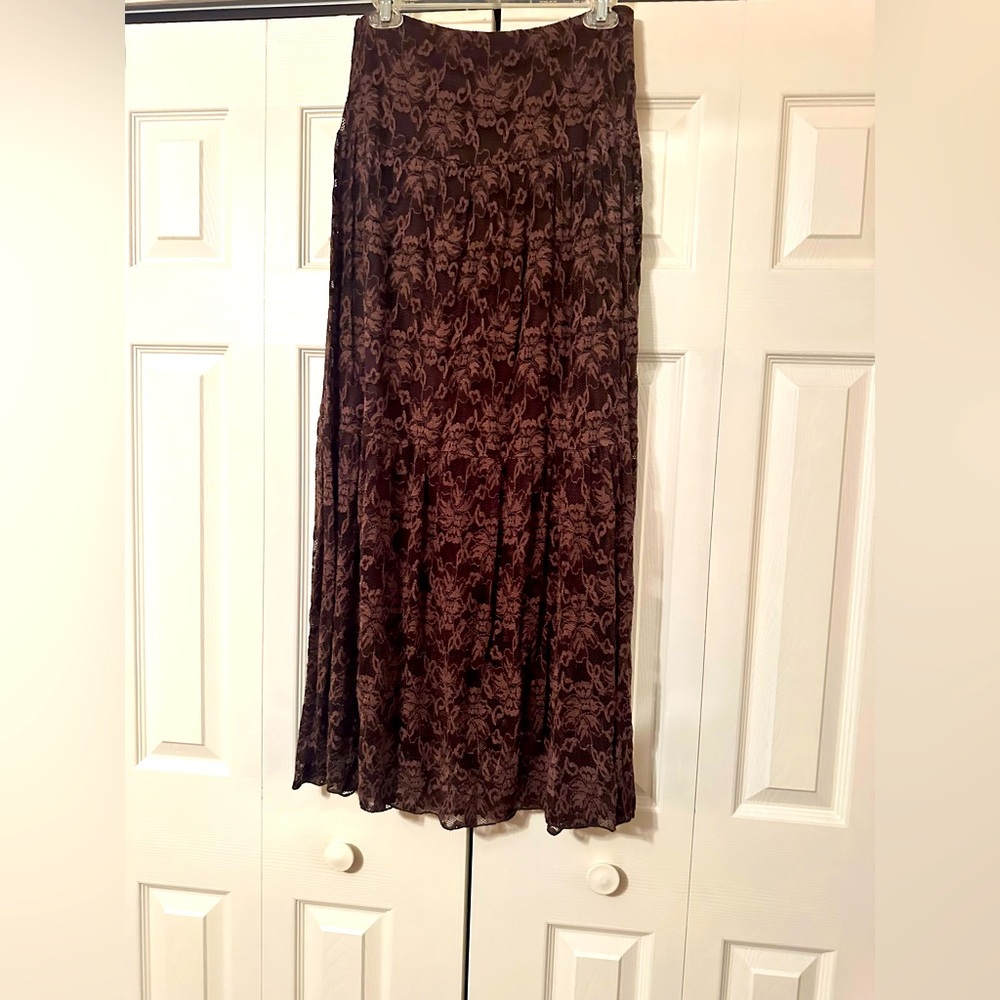 Chocolate lace skirt